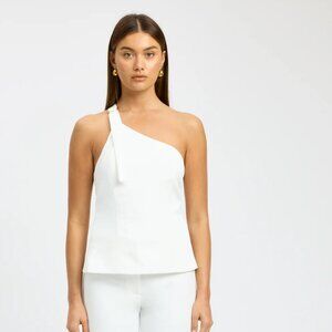 Kookai ariel buckle top white size 8/L